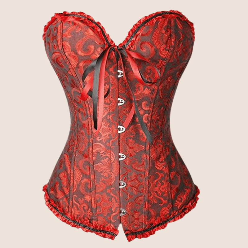 Lace-Up Embroidered Corset – Sculpt and Shape Your Waistline-Secret Slim Wear