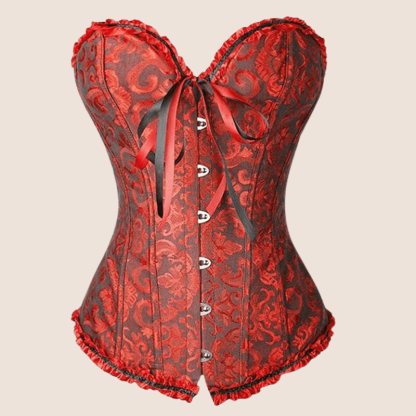 Lace-Up Embroidered Corset – Sculpt and Shape Your Waistline-Secret Slim Wear