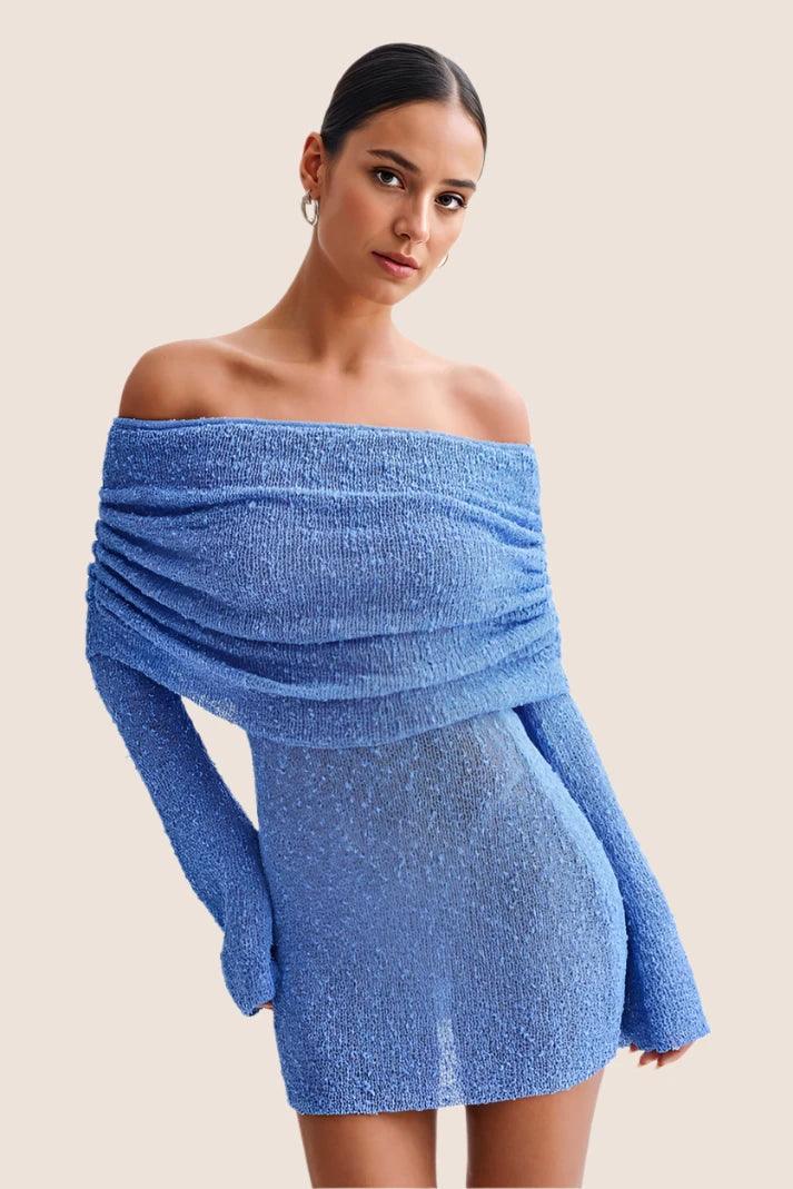 Sheer Ruched Mini Dress – Modern Elegance and Sophisticated Style-Secret Slim Wear