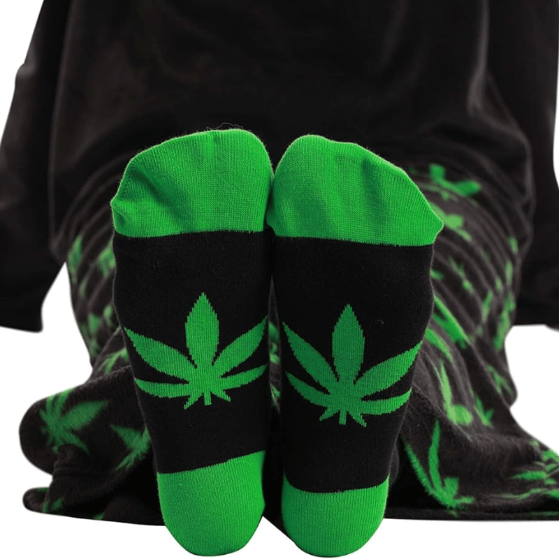 Printed Pajama Set Socks – Soft Fleece Pajama Set for Comfort-Secret Slim Wear