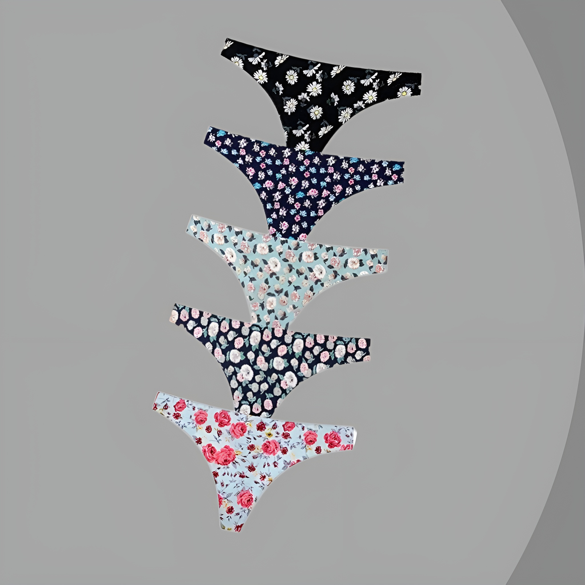 Soft Mesh Thong Underwear Set