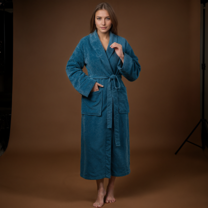 Solid Plush Wrap Robe Lounge Style
