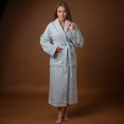 Solid Plush Wrap Robe Lounge Style