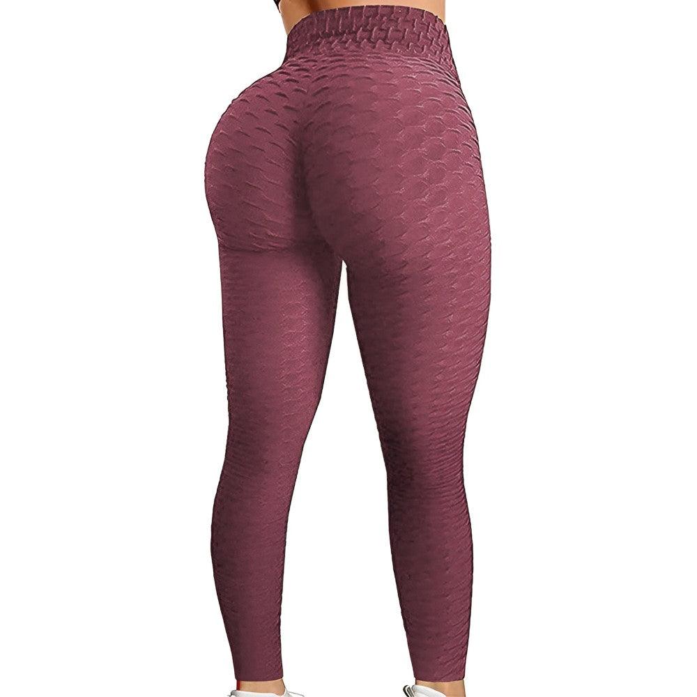 Textured High Rise Leggings – Stretch Comfort with a Stylish Finish-Secret Slim Wear