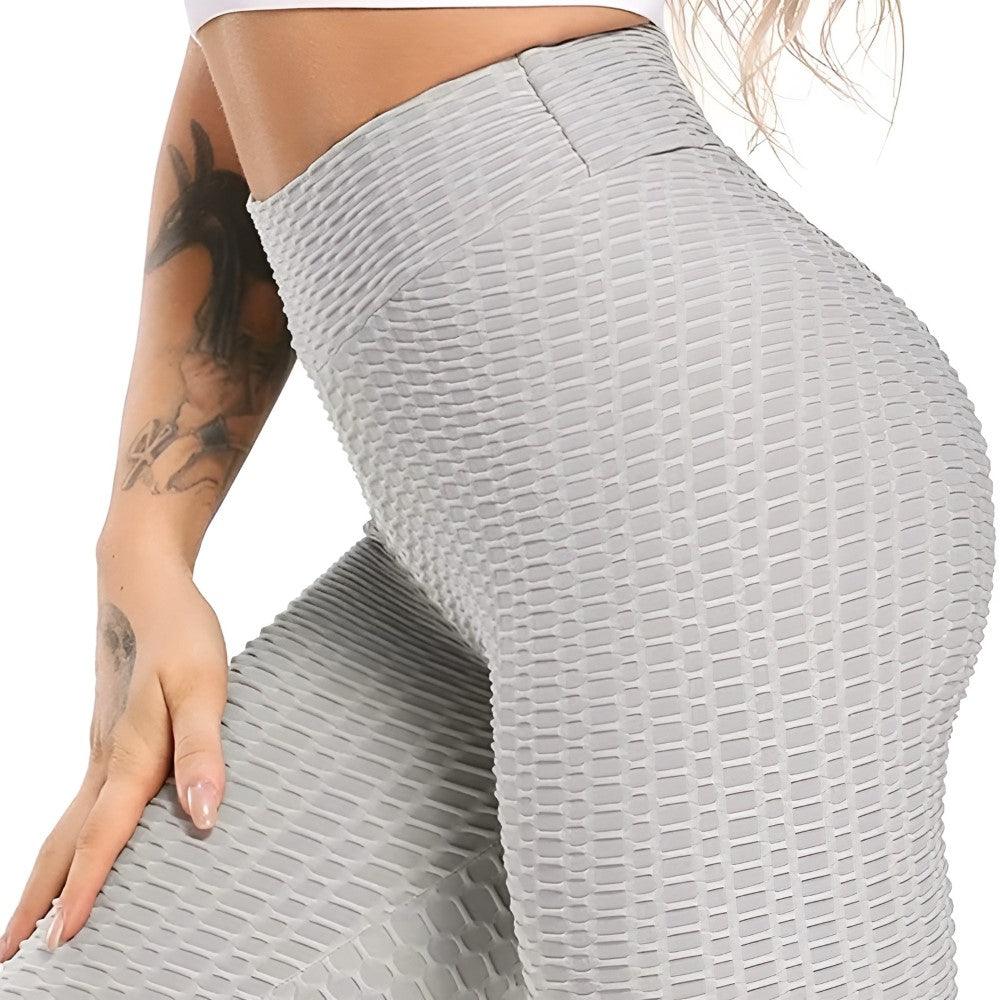 Textured High Rise Leggings – Stretch Comfort with a Stylish Finish-Secret Slim Wear