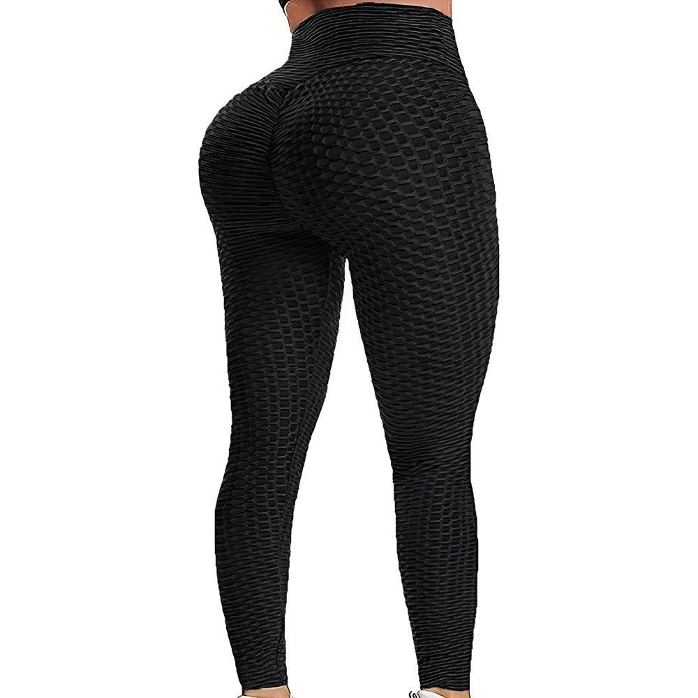Textured High Rise Leggings – Stretch Comfort with a Stylish Finish-Secret Slim Wear