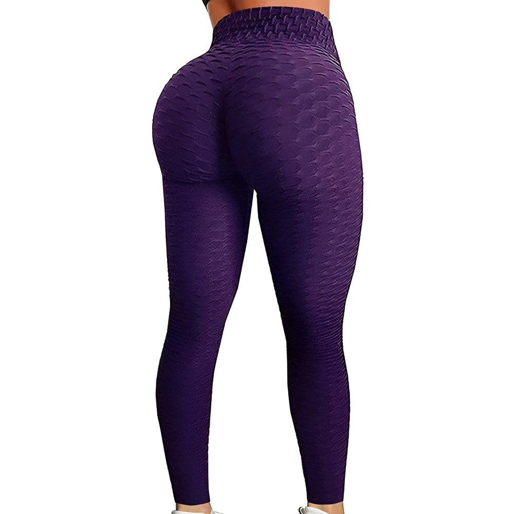 Textured High Rise Leggings – Stretch Comfort with a Stylish Finish-Secret Slim Wear