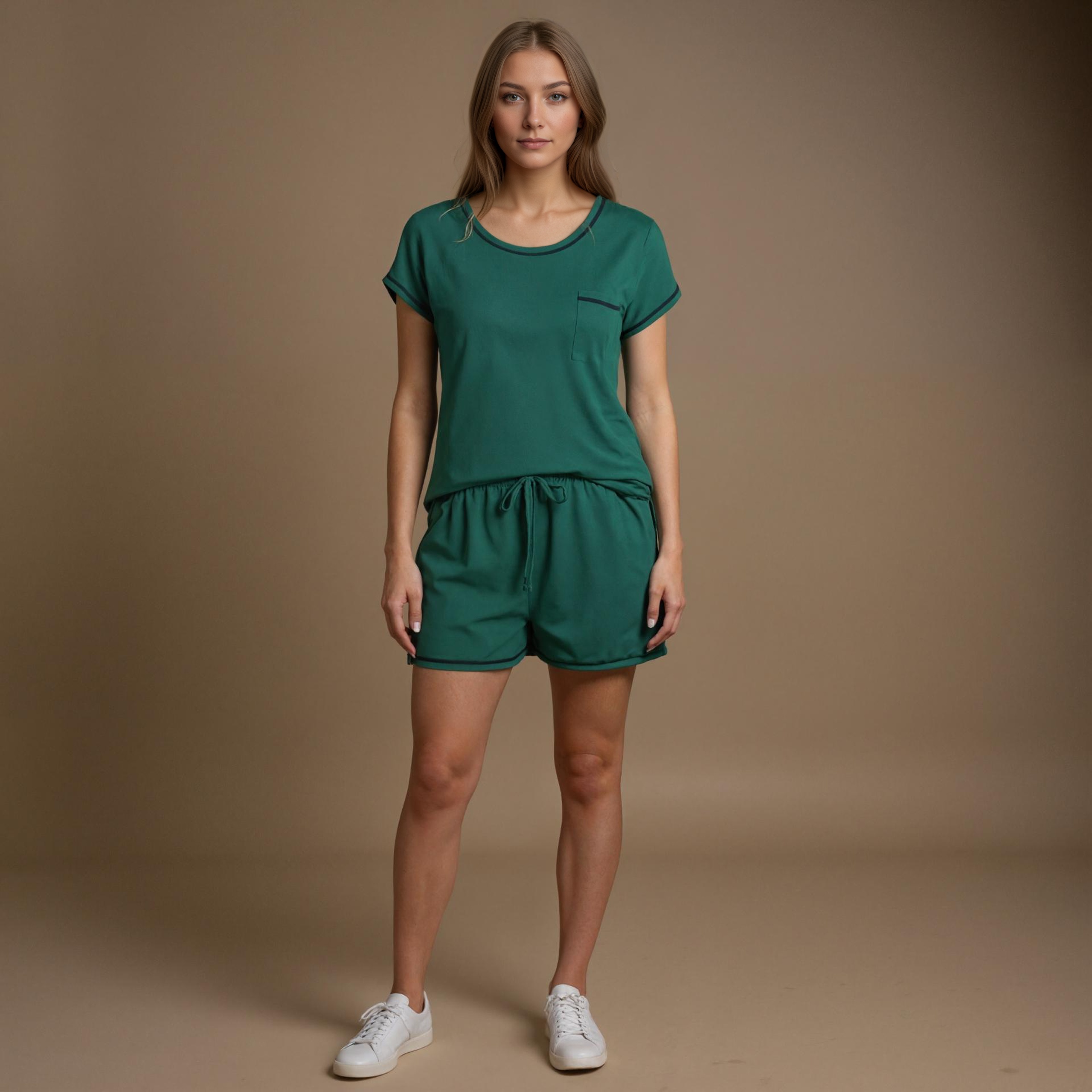 Two Pack Lounge Top And Shorts