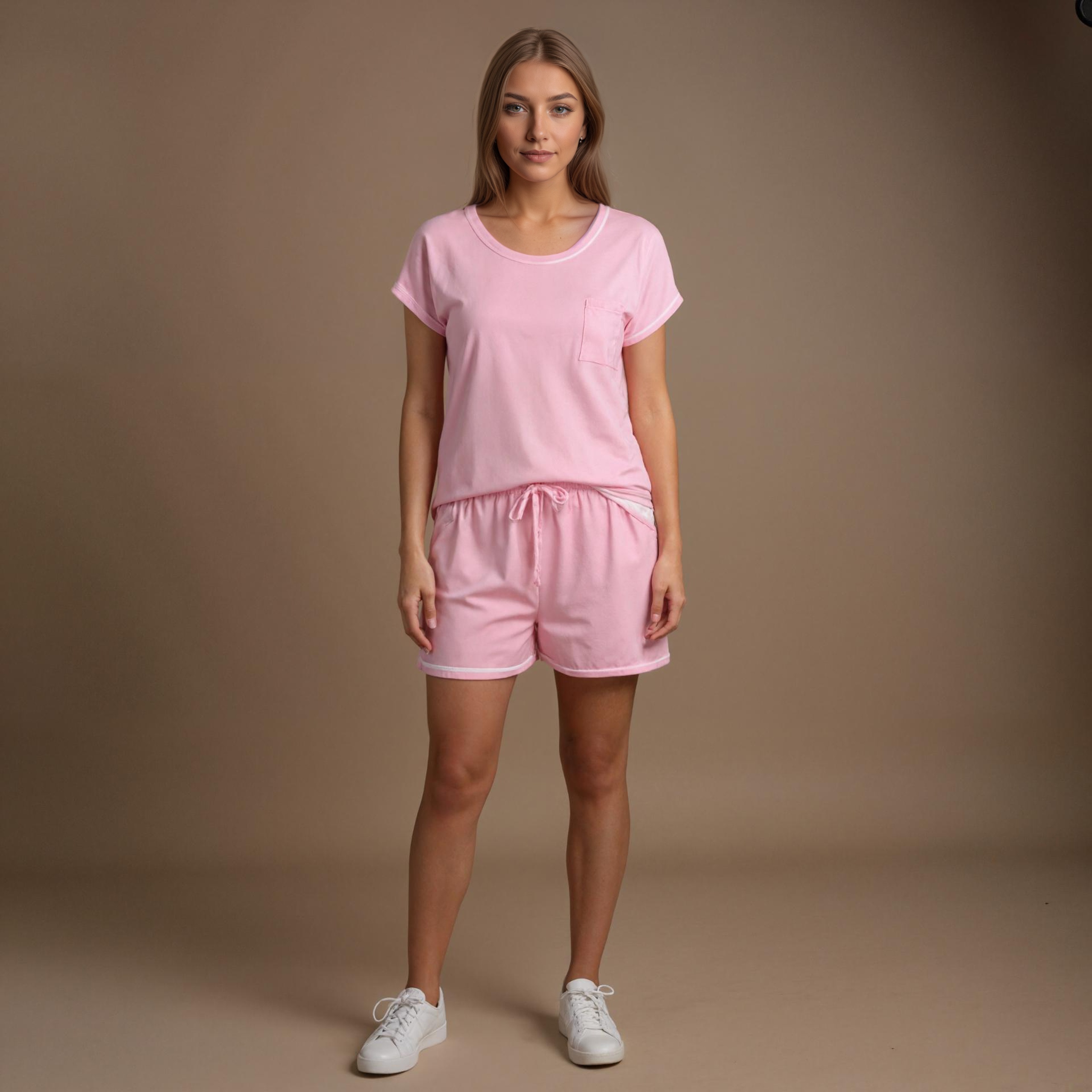 Two Pack Lounge Top And Shorts