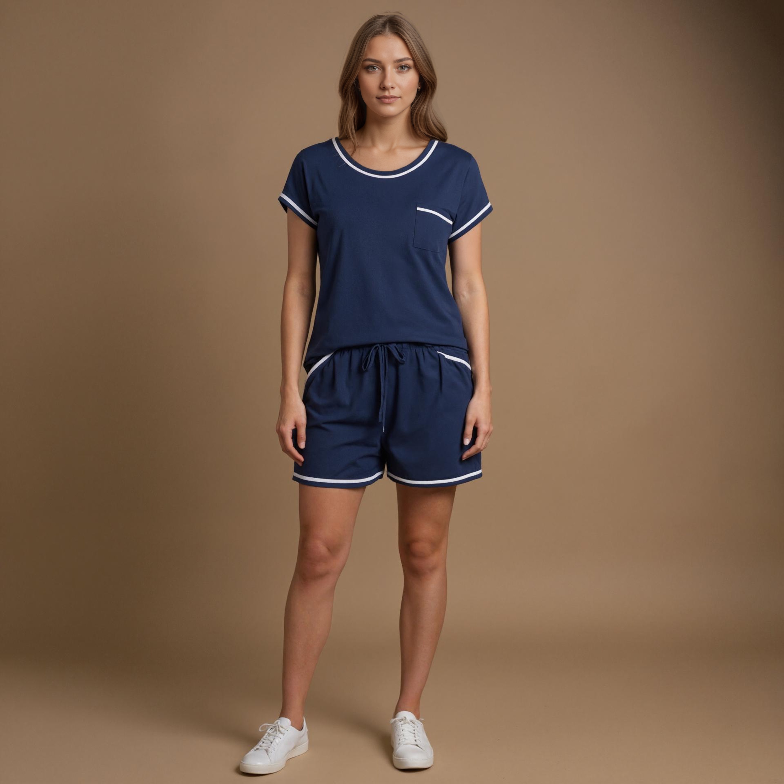 Two Pack Lounge Top And Shorts