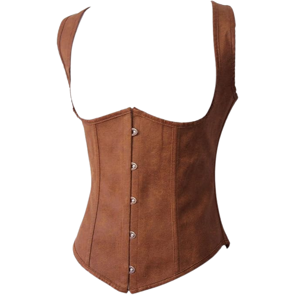 Women Faux Leather Steampunk Victorian Fashion Corset