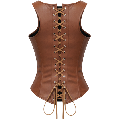 Women Faux Leather Steampunk Victorian Fashion Corset
