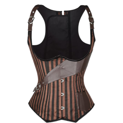 Women Faux Leather Steampunk Victorian Fashion Corset
