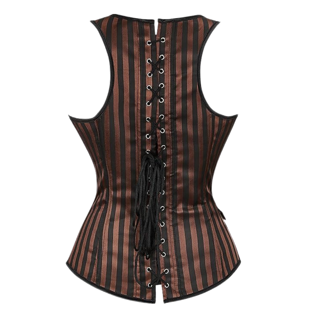 Women Faux Leather Steampunk Victorian Fashion Corset