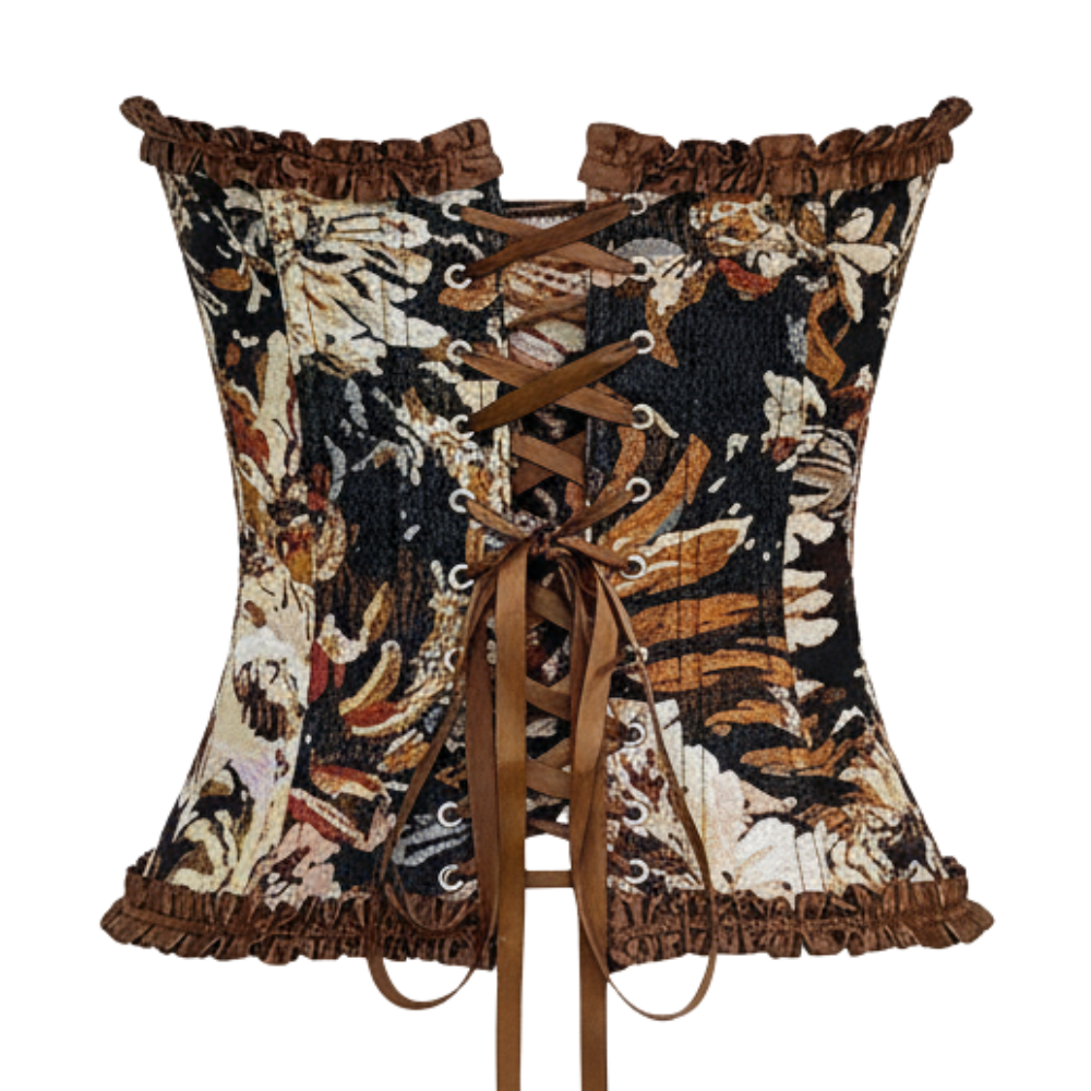 Floral Lace Up Lingerie Bodyshaper Corset