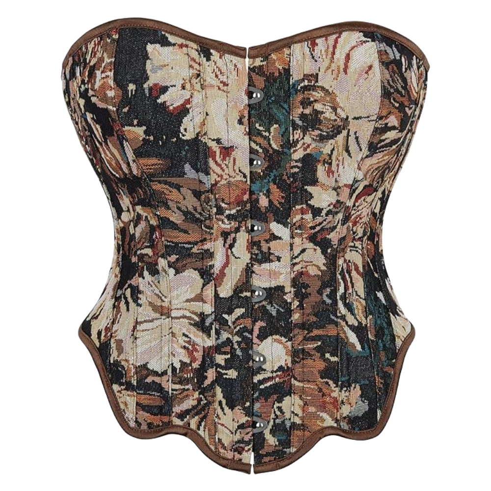 Floral Lace Up Lingerie Bodyshaper Corset