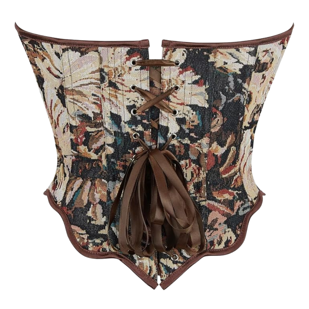 Floral Lace Up Lingerie Bodyshaper Corset