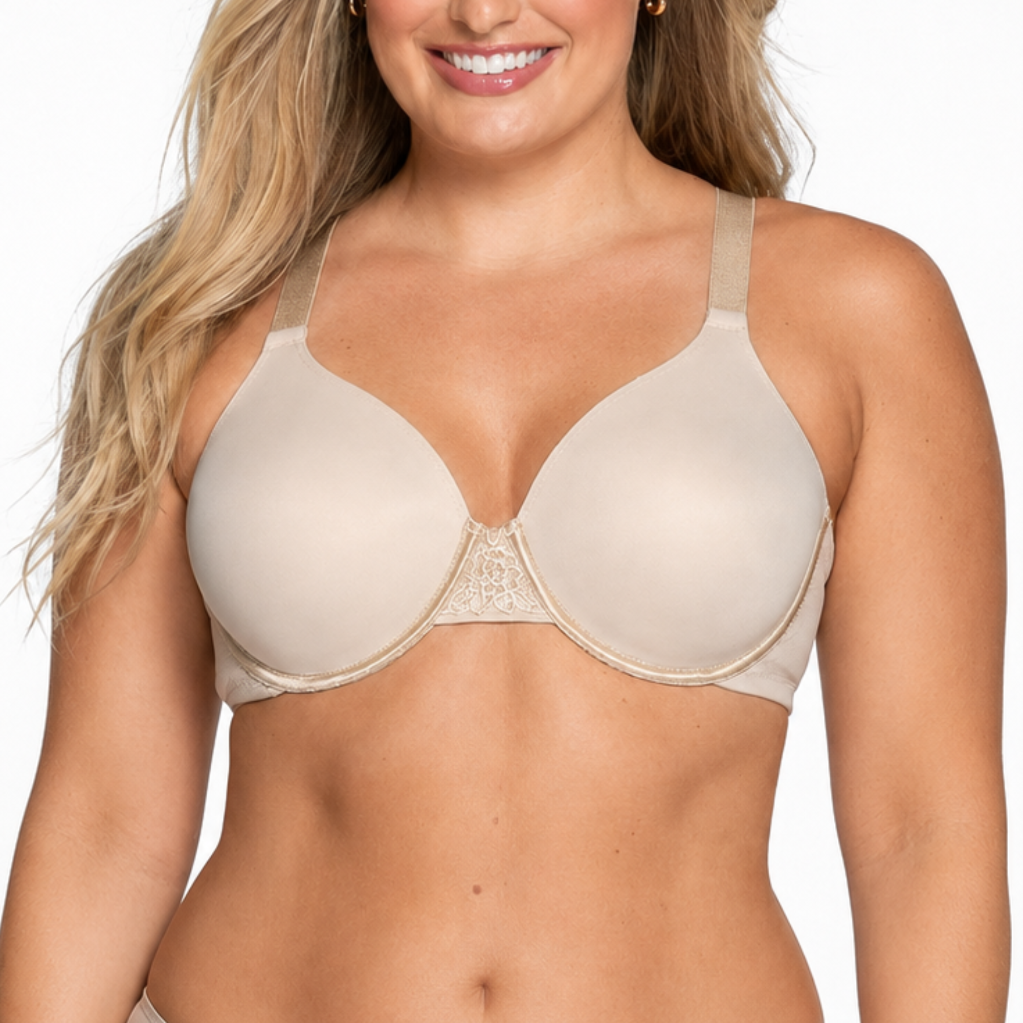 Full Figure Smoothing Bra With 4 Way Stretch And Lined Cups