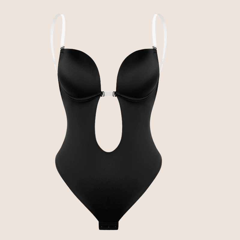 Deep V Shapewear Bodysuit – Comfortable and Supportive All-day Wear-Secret Slim Wear