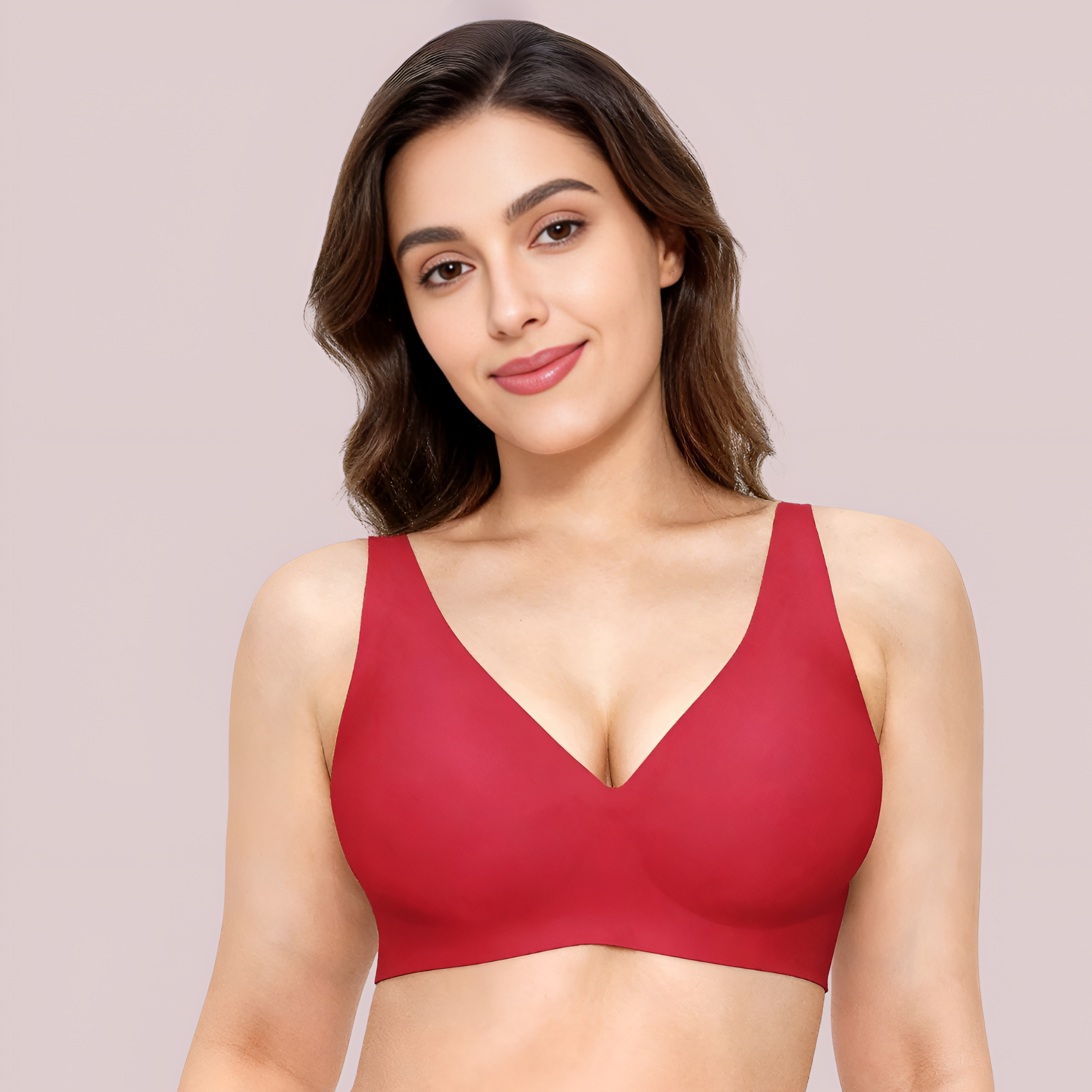 Seamless Wireless Jelly Comfort Plunge Bra