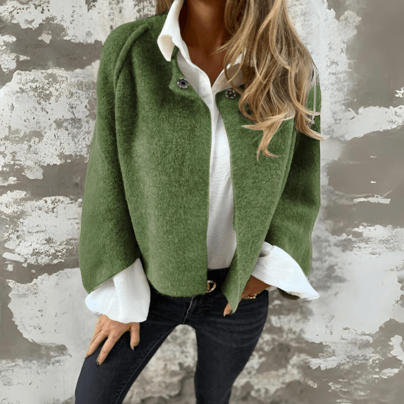 Woolen Long Sleeve Coat – Classic Comfort for Cooler Days-Secret Slim Wear