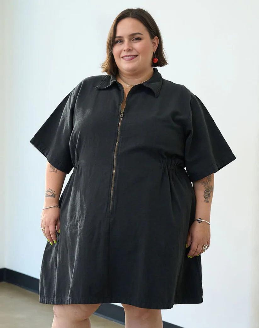 Utility Cinched Zip Dress – Stylish Comfort and Versatile Fit-Secret Slim Wear