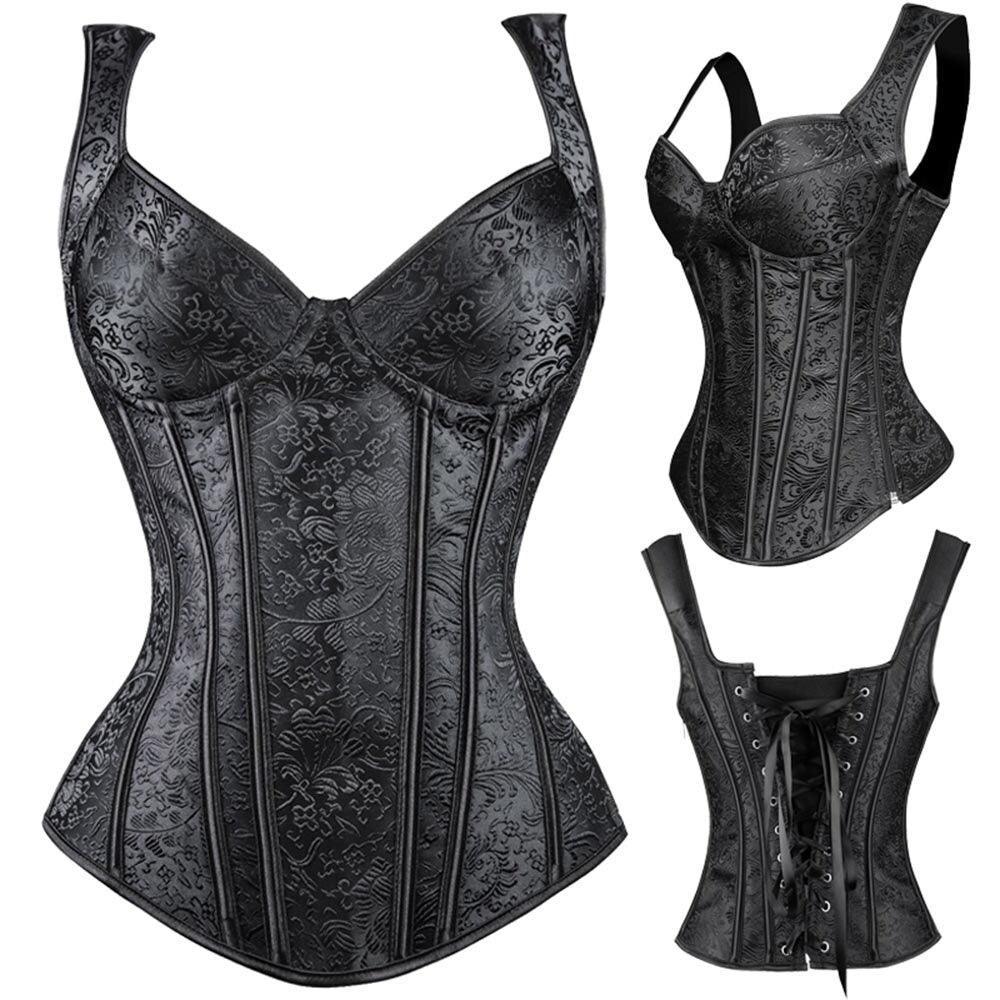 Steel Boned Zip Up Corset – Waist Control and Body Shaping-Secret Slim Wear