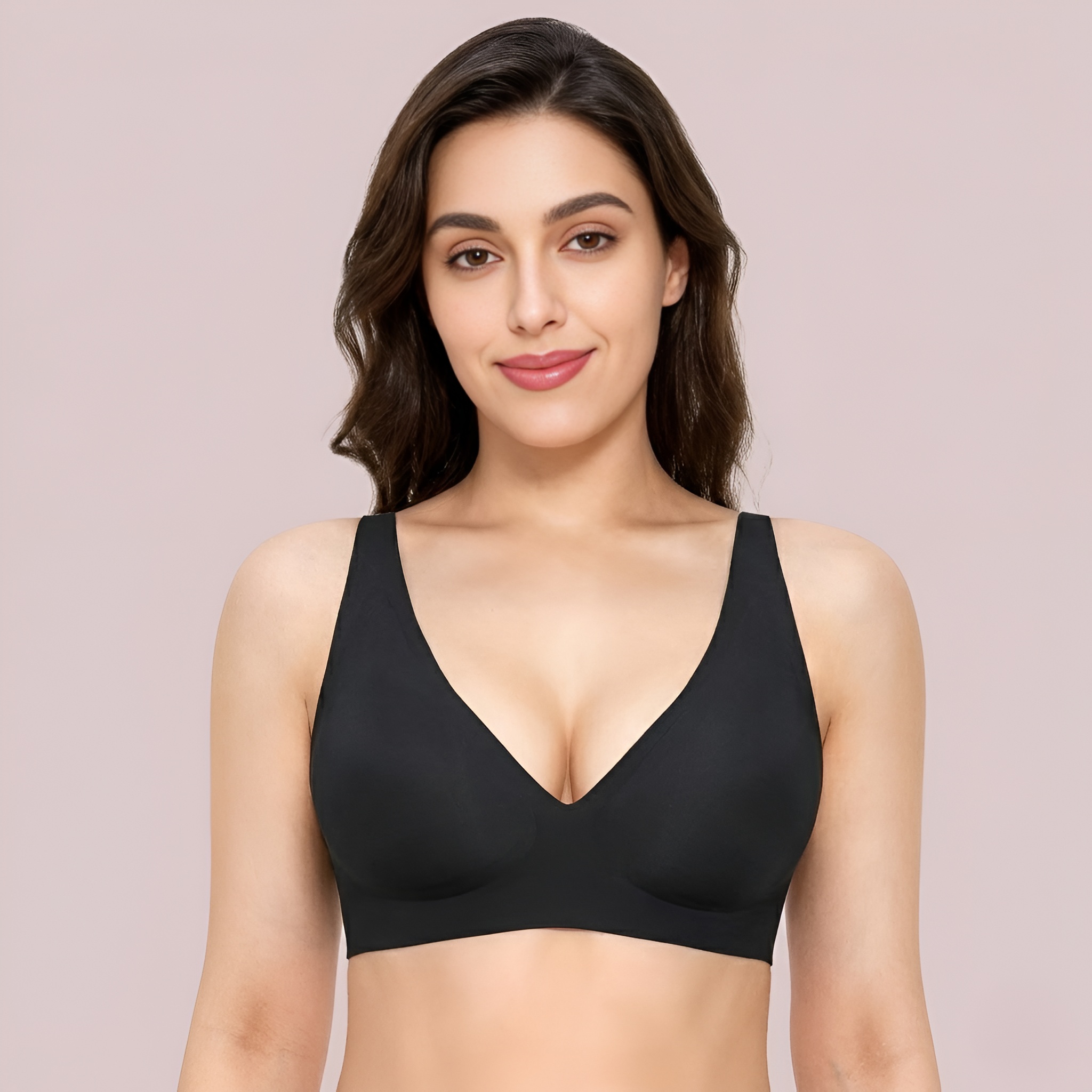 Seamless Wireless Jelly Comfort Plunge Bra