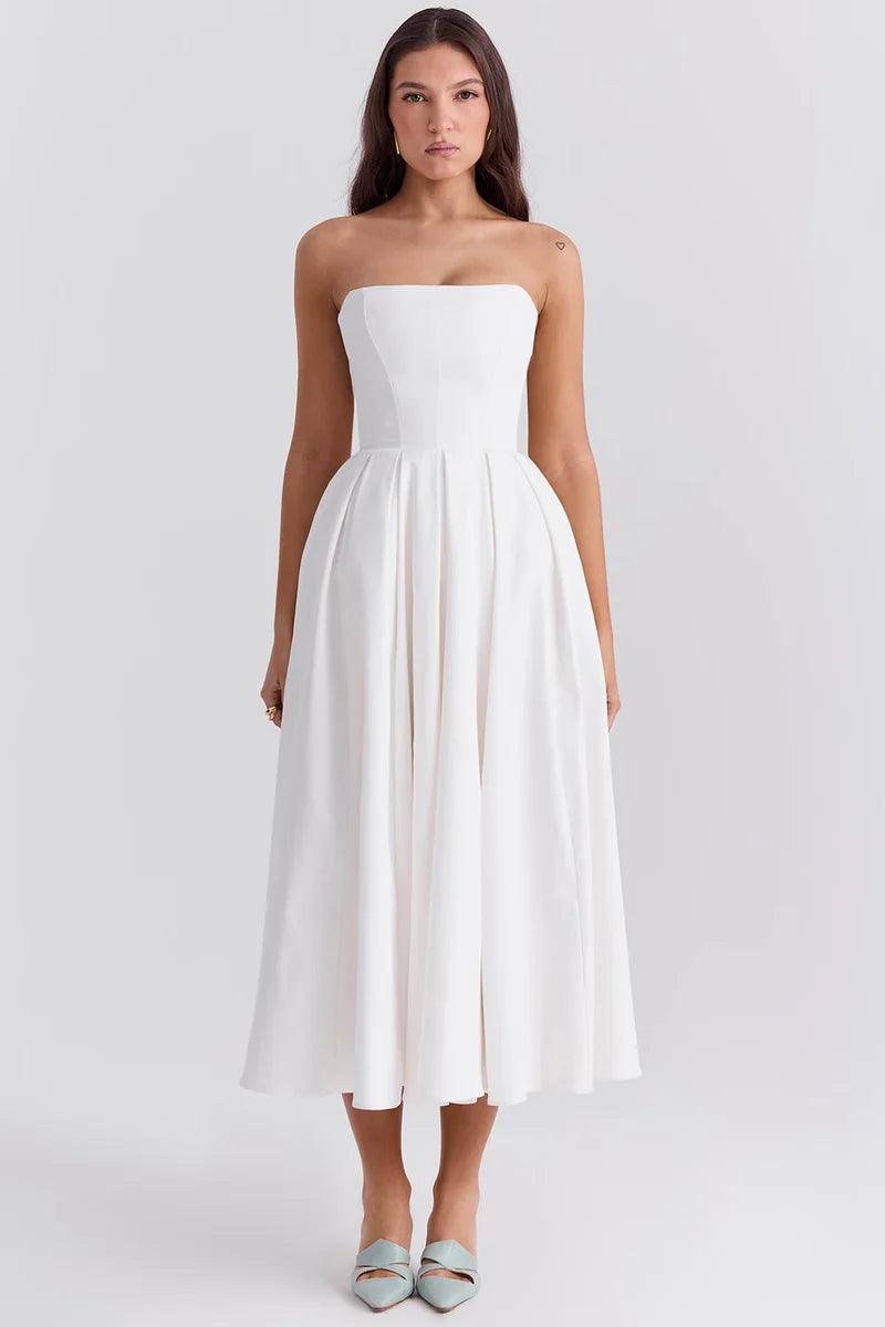 Elegant Leah Midi Sundress – Sophisticated Style for Special Occasions-Secret Slim Wear