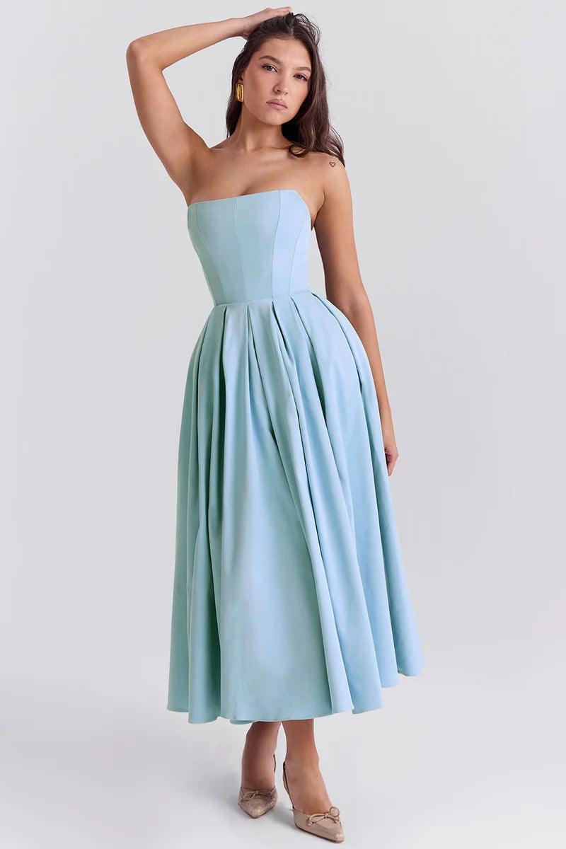 Elegant Leah Midi Sundress – Sophisticated Style for Special Occasions-Secret Slim Wear