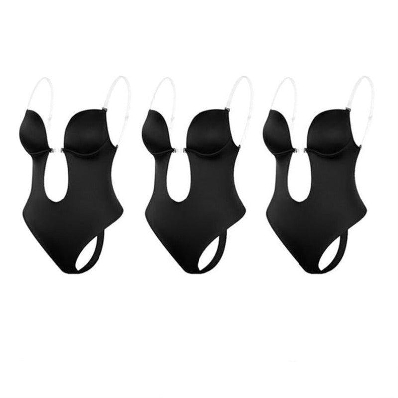 Seamless Plunge Body Shaper – Invisible and Supportive Fit-Secret Slim Wear