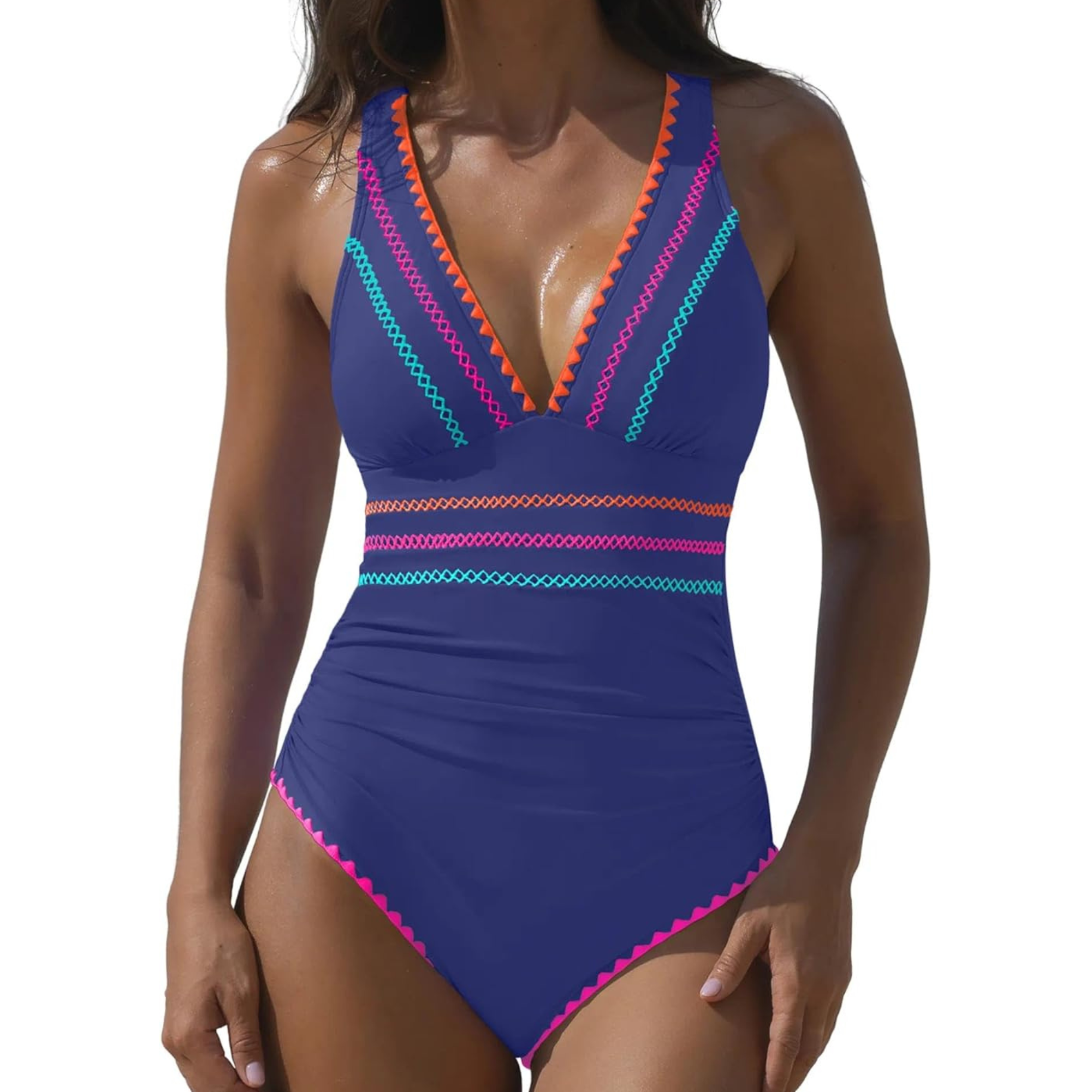 One Piece Swimsuit with Adjustable Straps For Women