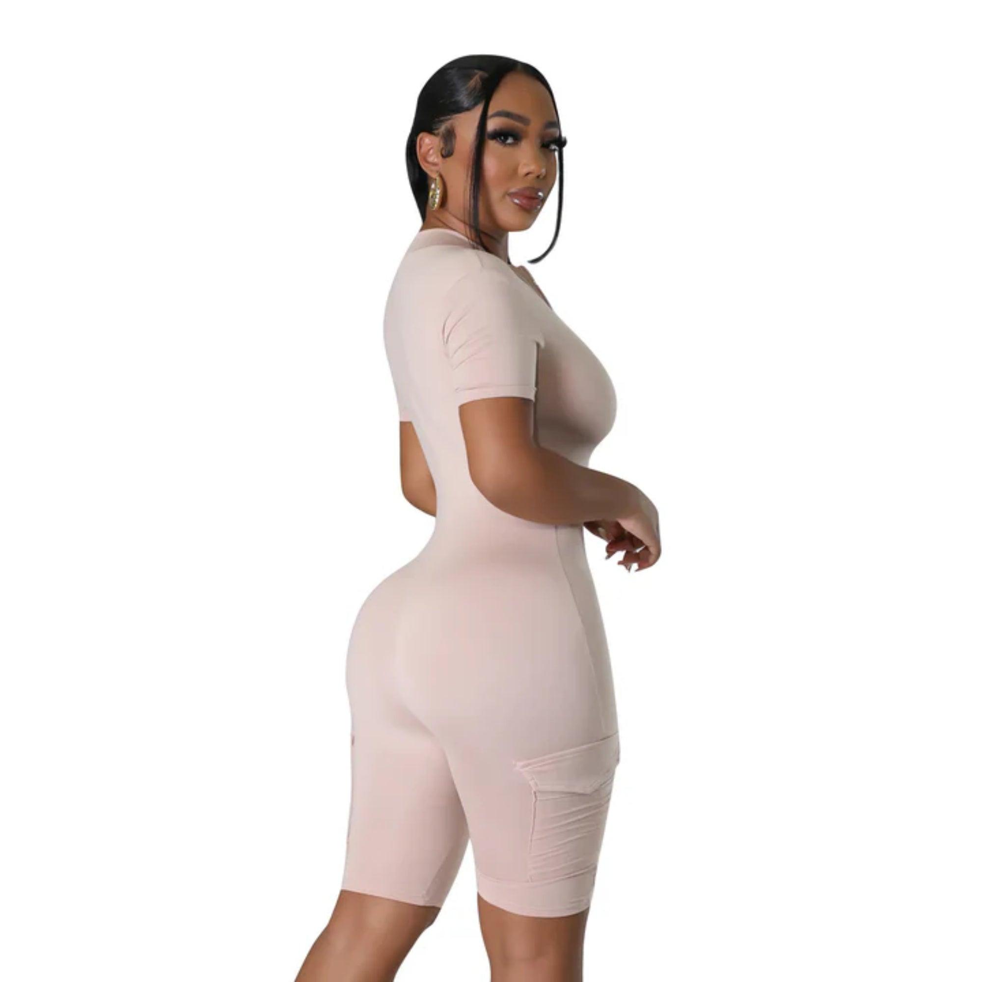 Short Sleeved Comfy Jumpsuit – Comfortable and Stylish Everyday Wear-Secret Slim Wear