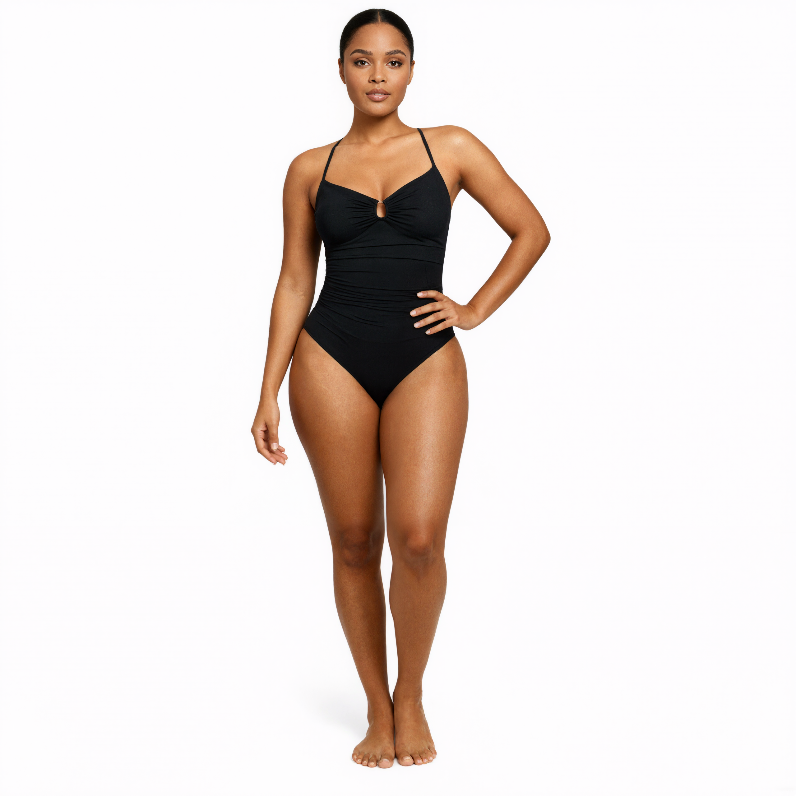 Smart Sculpt U Ring Cut Out Shaping Swimsuit