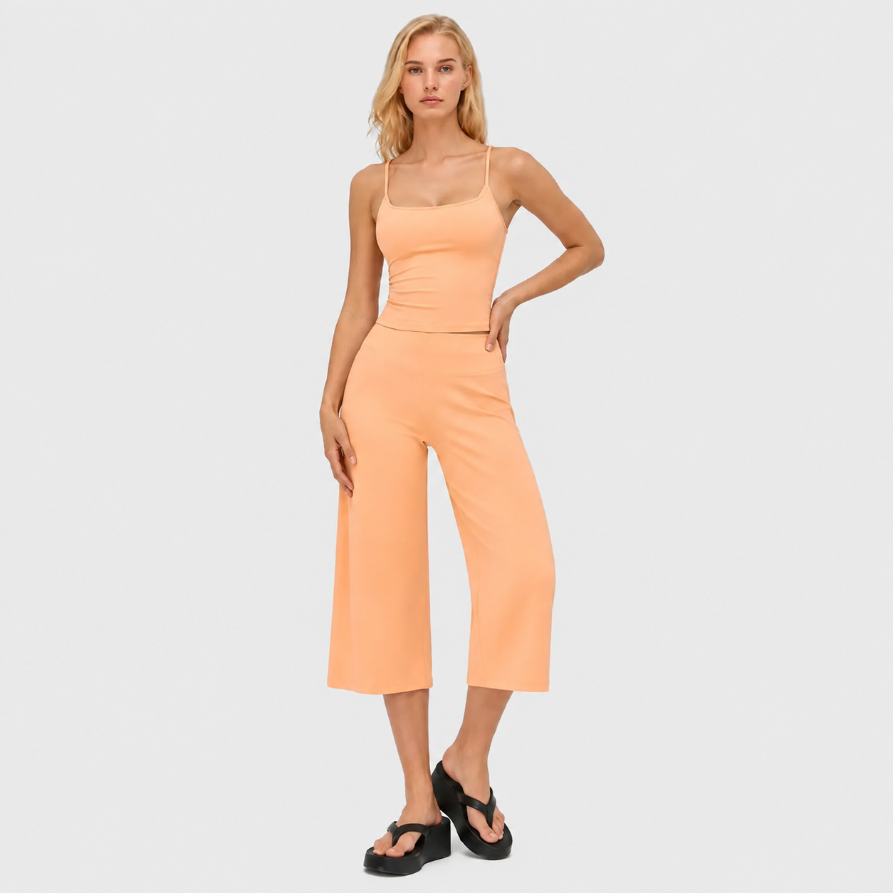 2 Piece Slim Fit Tank Top And Short Set For Women