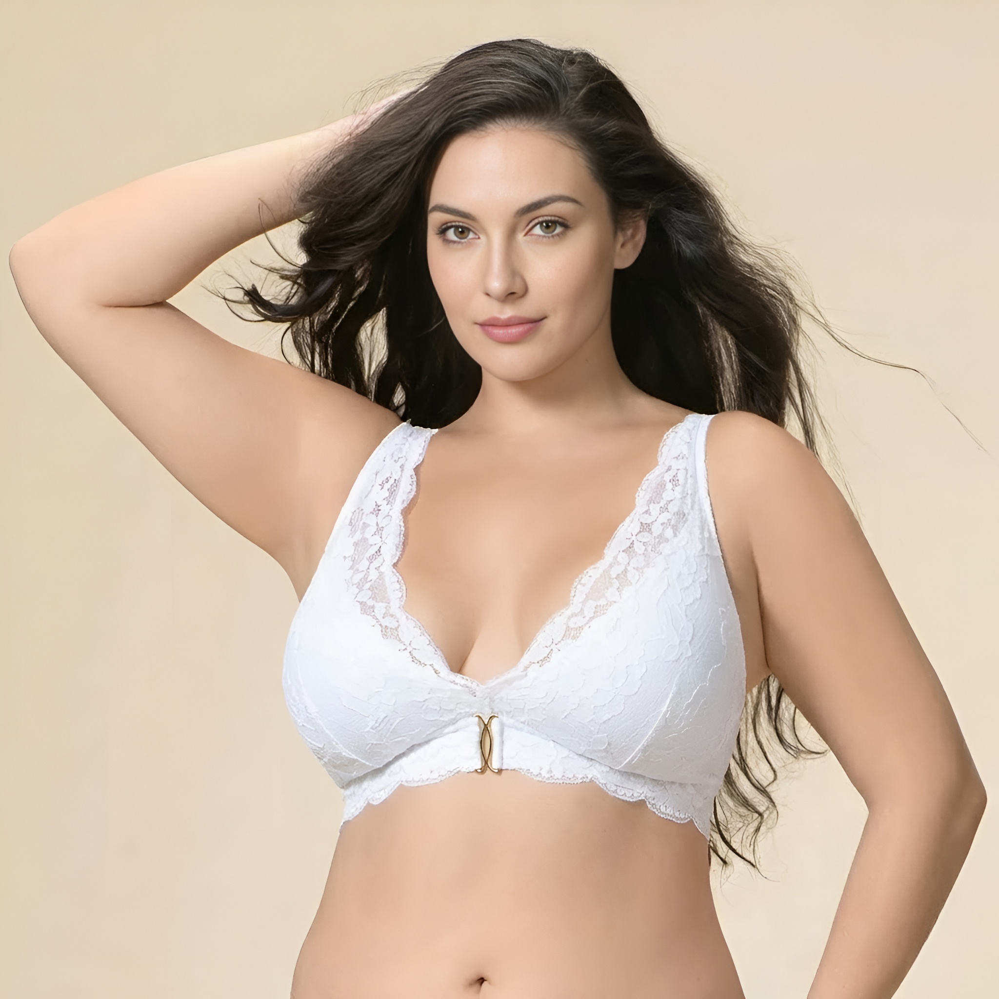 Wireless Bralette Set With Lace Detail For Women