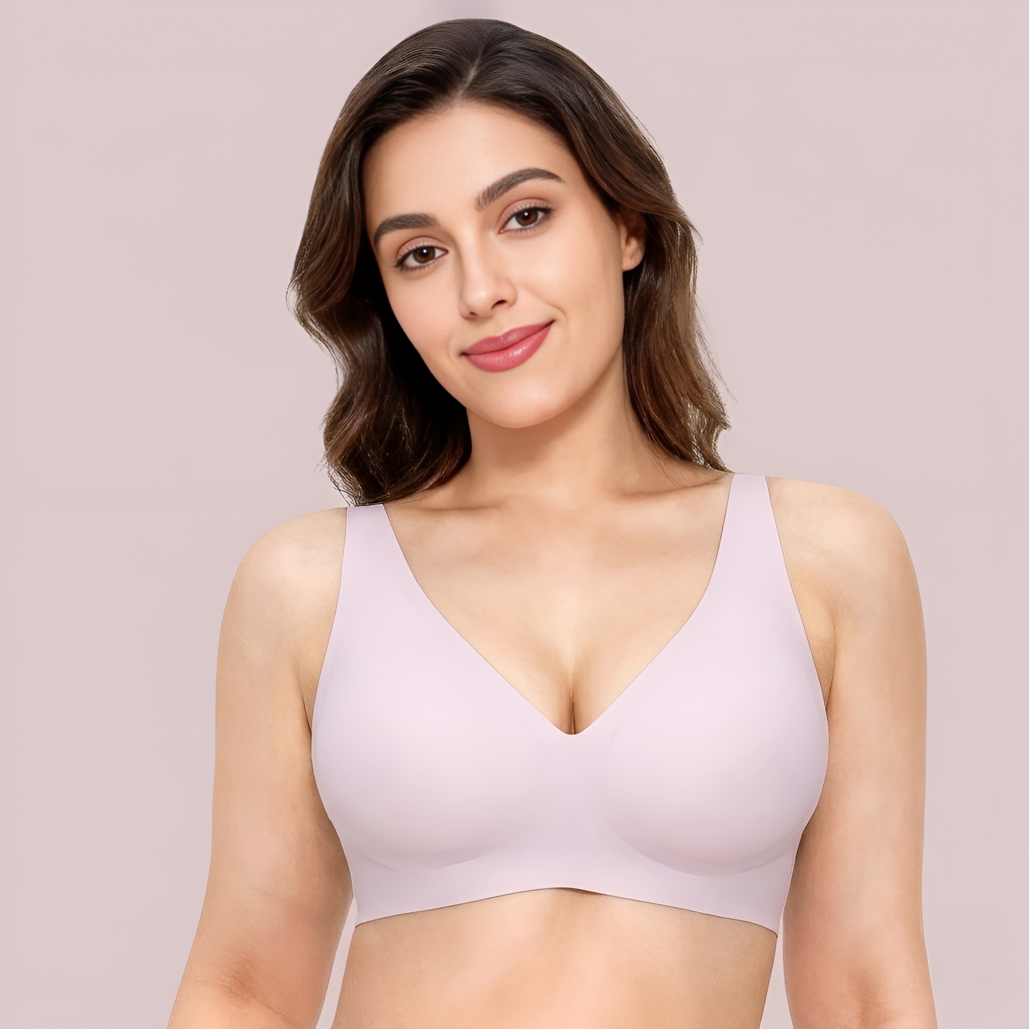 Seamless Wireless Jelly Comfort Plunge Bra
