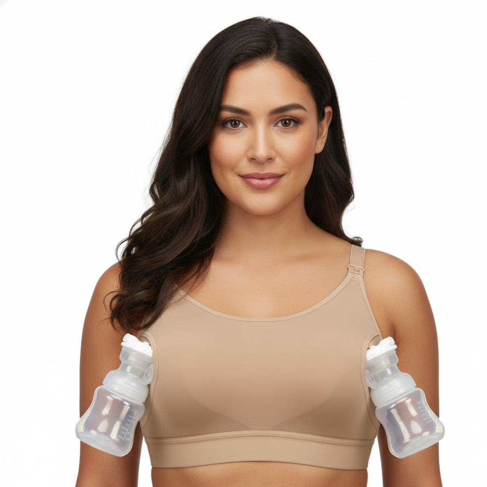 Supportive Bra for Nursing and Pumping with Easy Access