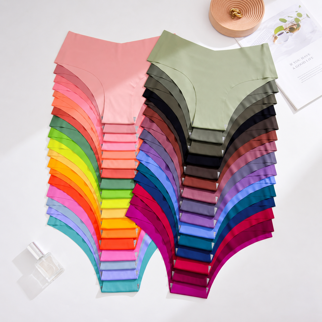 Pack Of 33 Solid Color Triangle Style Panties
