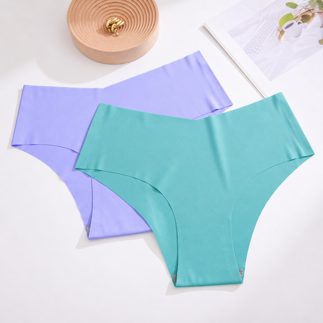 Pack Of 33 Solid Color Triangle Style Panties