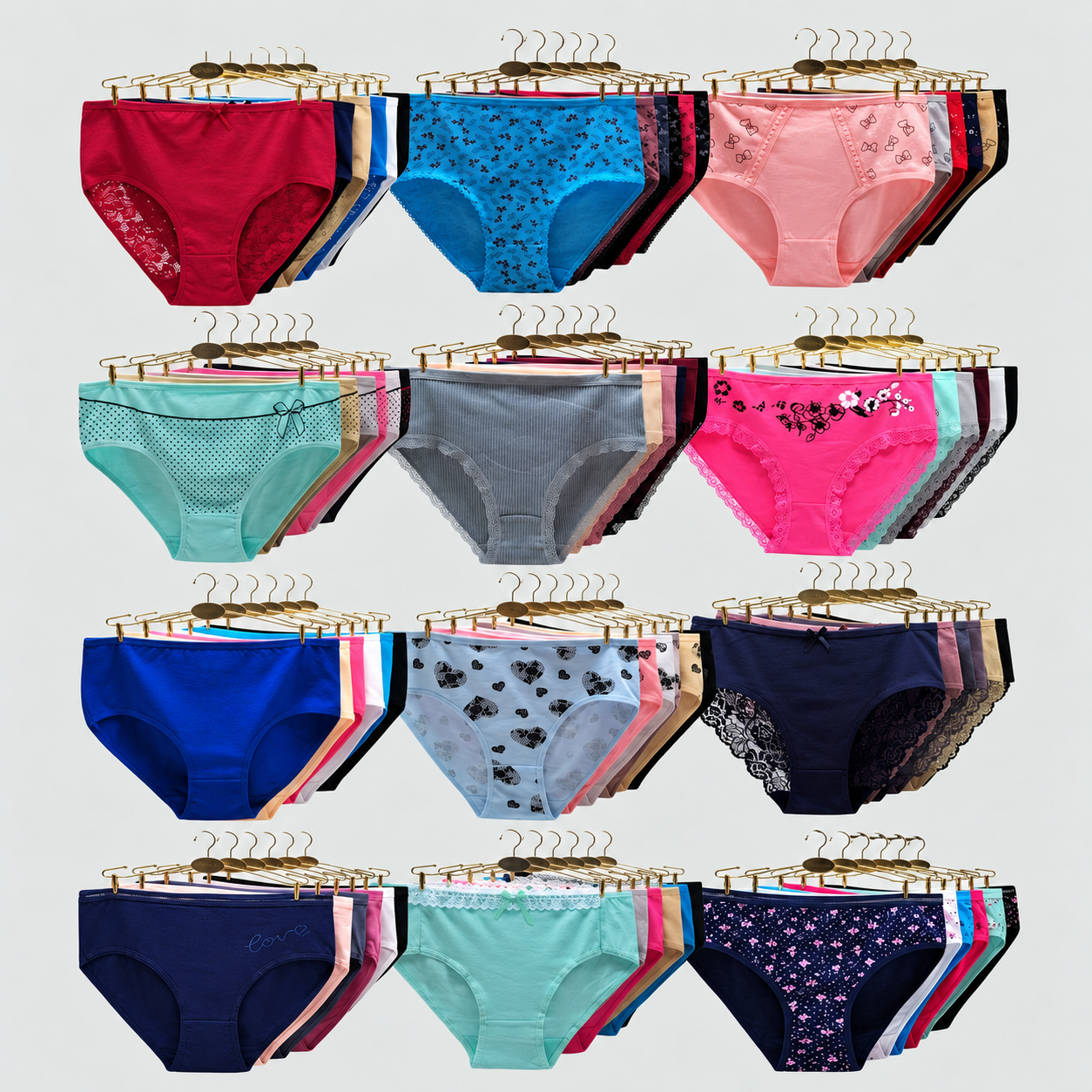 Pack Of 18 Assorted Plus Size Briefs Panties For Women