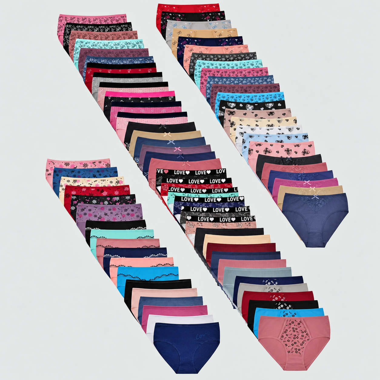 Pack Of 18 Assorted Plus Size Briefs Panties For Women