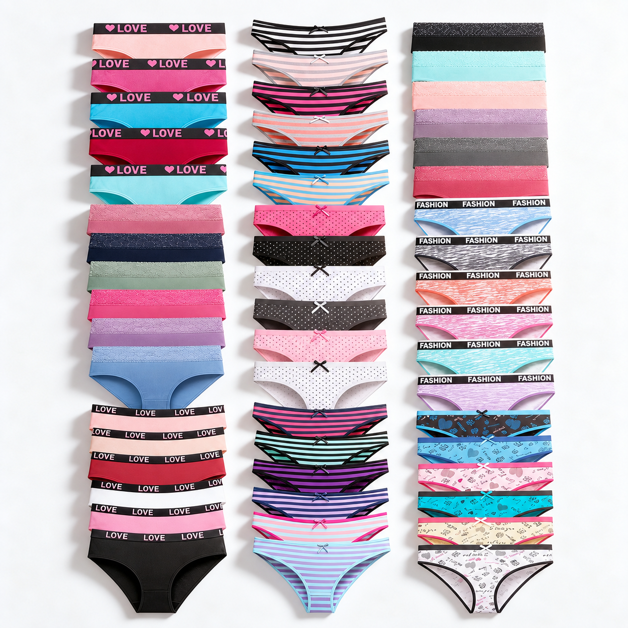 Pack Of 18 Assorted Plus Size Briefs Panties For Women