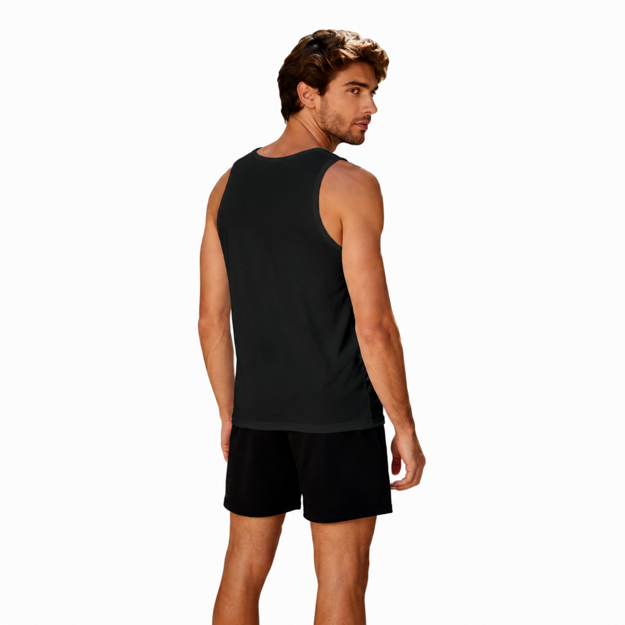 Pack Of 3 Plain Sleeveless And Stretchy Undershirts For Men