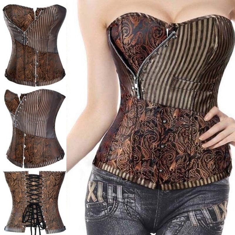 Corset Lace Top Waist Printed Clothing-Secret Slim Wear