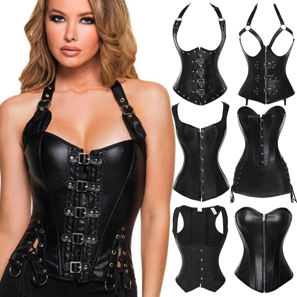 Steel Boned Zip Up Corset – Waist Control and Body Shaping-Secret Slim Wear