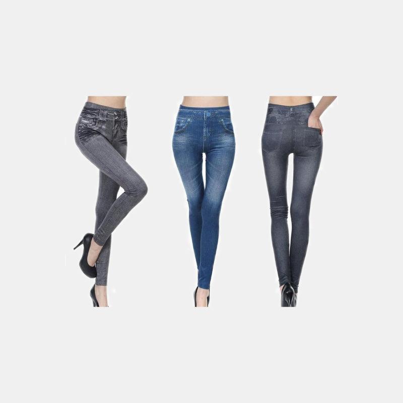 Secret Slimwear Denim Leggings – Stylish Stretch Fit Jeggings-Secret Slim Wear