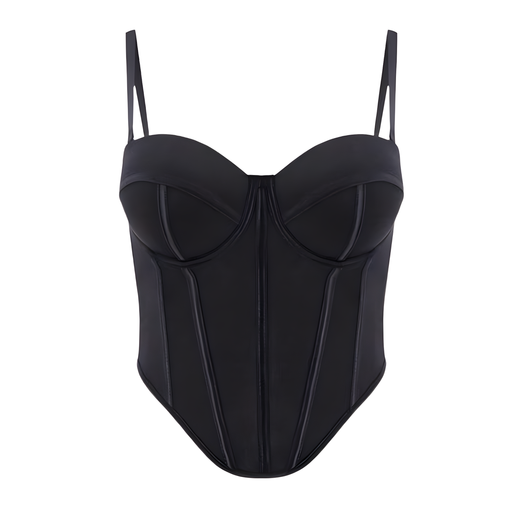 Boned Structured V Shape Crop Top For Women