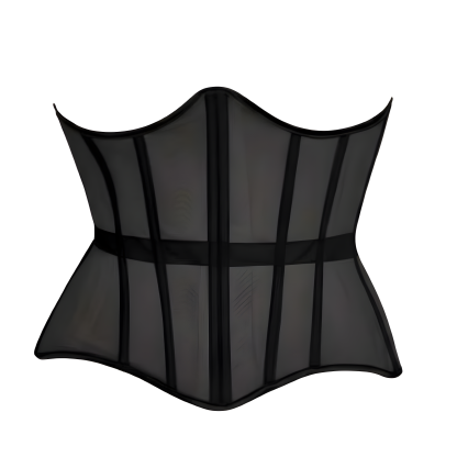 Mesh Lace Up Underbust Corset Belt For Women