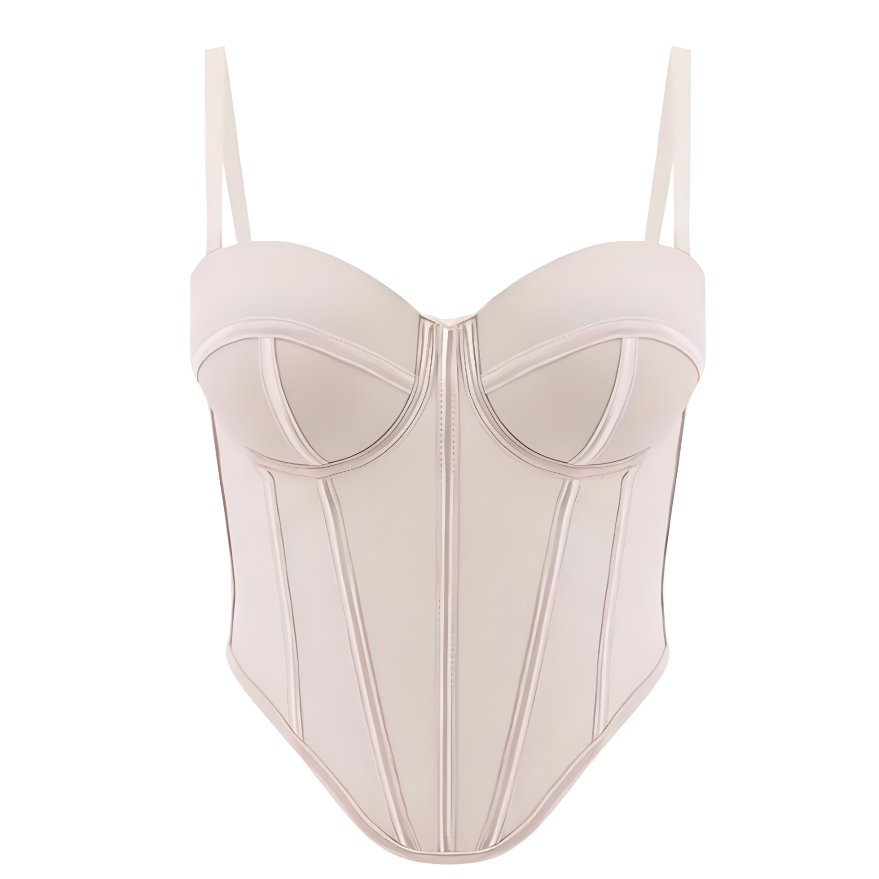 Boned Structured V Shape Crop Top For Women